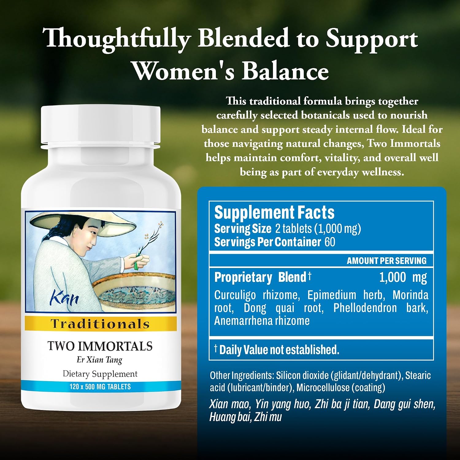 Kan Herbs Two Immortals – Traditional Chinese Herbal Formula for Menopause Support, 120 Tablets - görsel 3