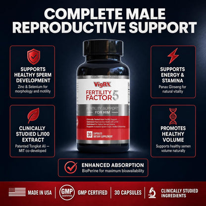 VigRX Fertility Factor 5 for Men – Male Reproductive Health Supplement