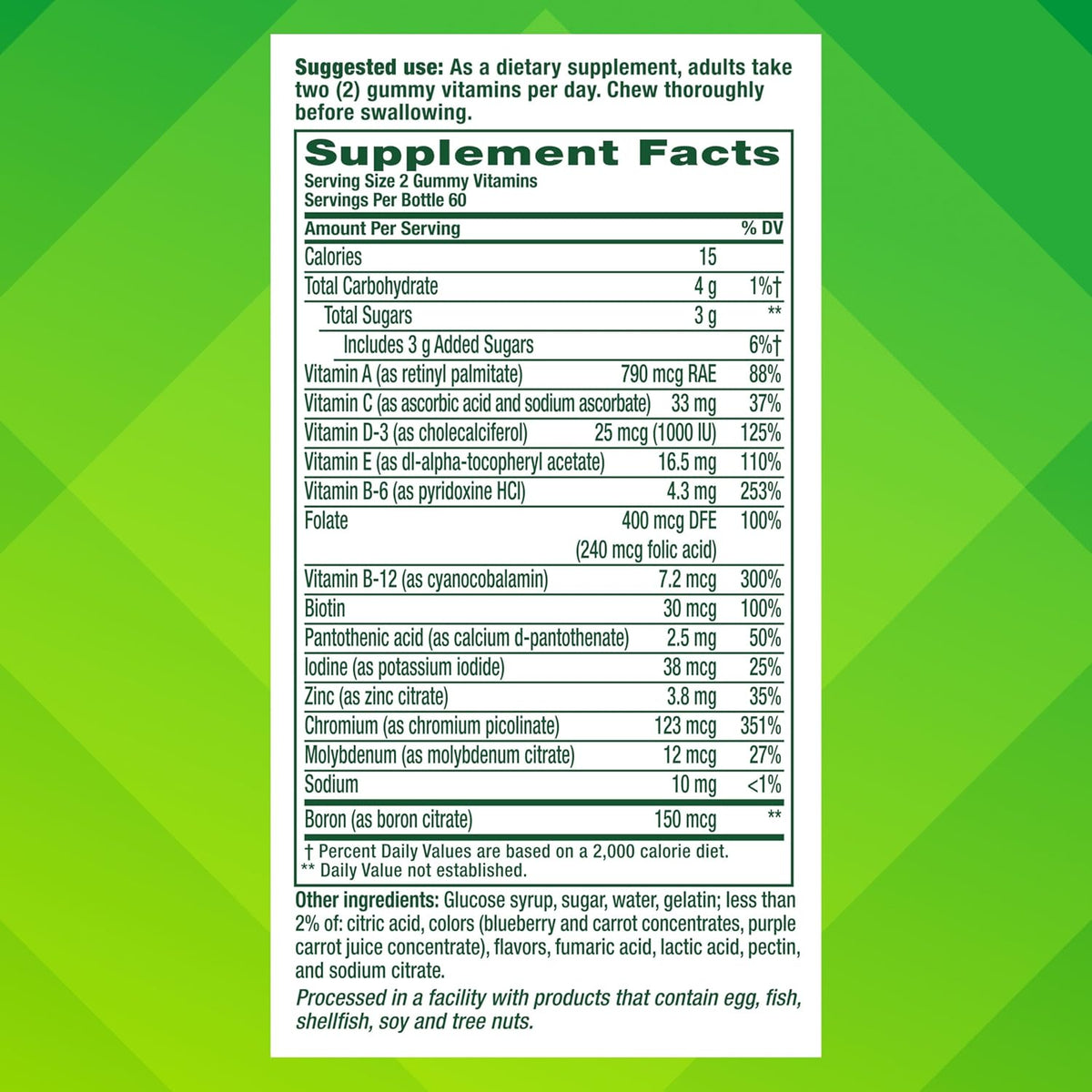 vitafusion Men's Multivitamin Gummies - Berry Flavoured - 120 Gummies (60-Day Supply) - görsel 7