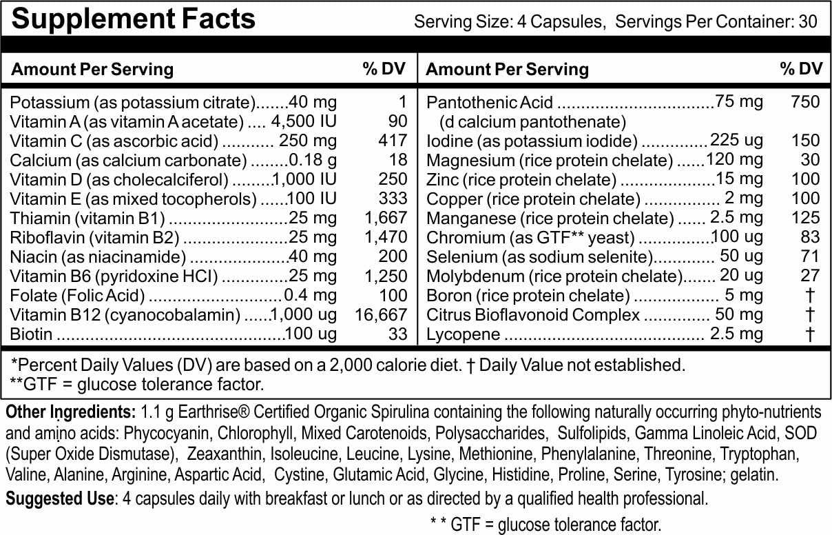 Ultra Preventive High Potency Vitamin/Mineral Capsules (120) – with Active Methyl B Vitamins - görsel 2