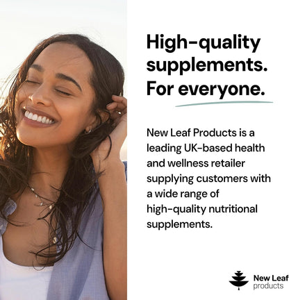 Biotin Hair, Skin and Nails Vitamins 12000mcg High Strength – Supports Normal Hair, Skin & Nails – Vegan, 180 Tablets (3 Month Supply) – Made in UK by New Leaf