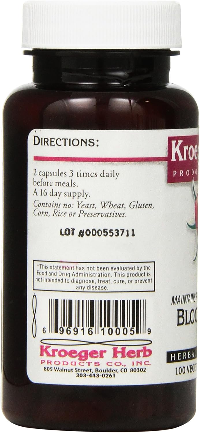 Kroeger Herb Blood Toner Vegetarian Capsules, 100 Count - görsel 2