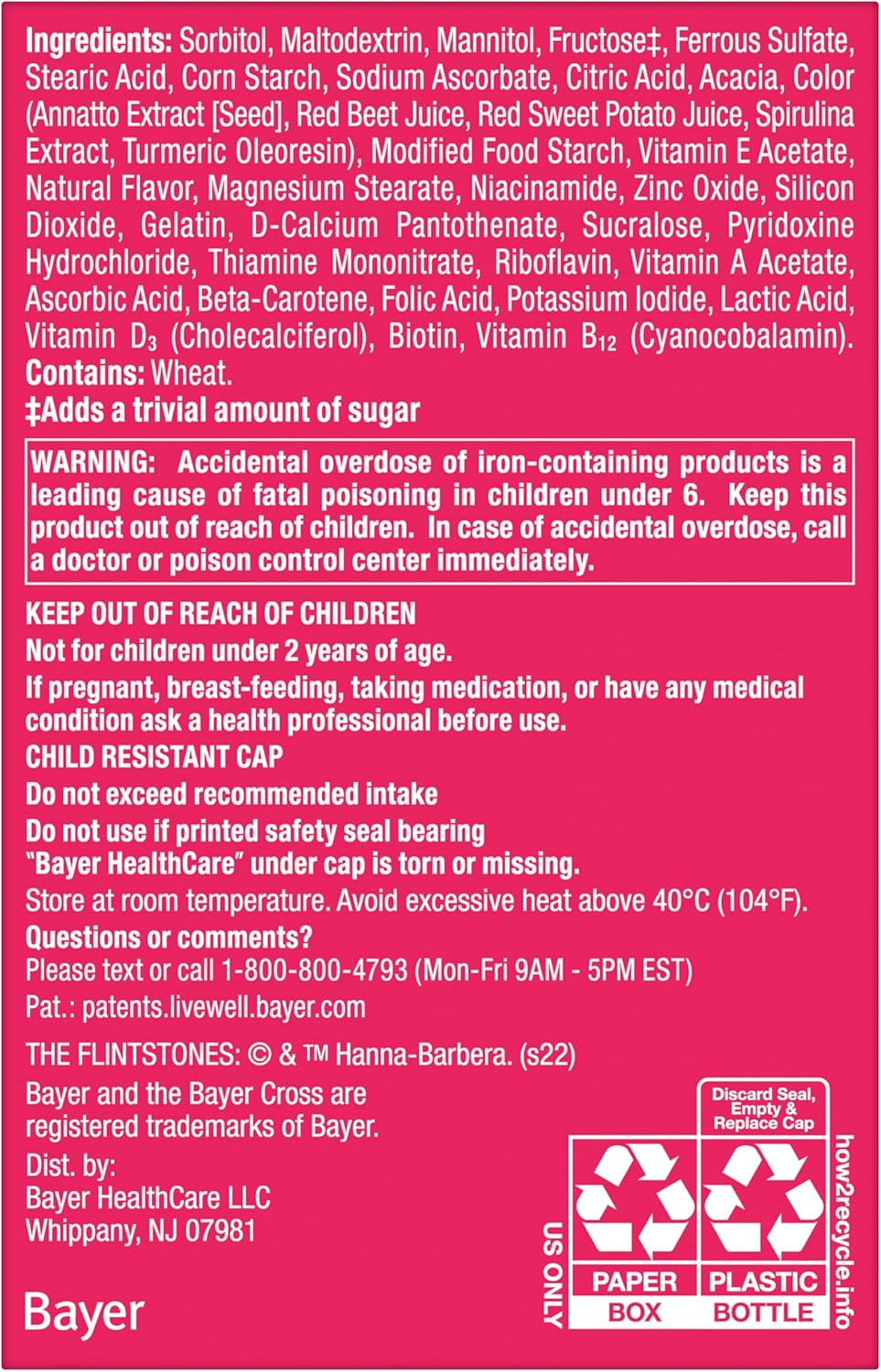Flintstones Chewable Kids Multivitamin with Vitamin C, D, B12 & Iron for Toddlers, 90 Tablets - görsel 10