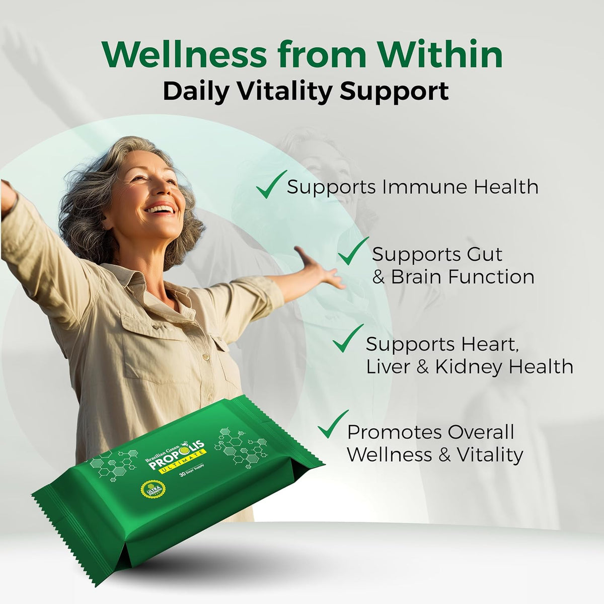 LABO Nutrition Brazilian Green Propolis Ultimate 3-Pack – 180 Vegan Capsules - görsel 6