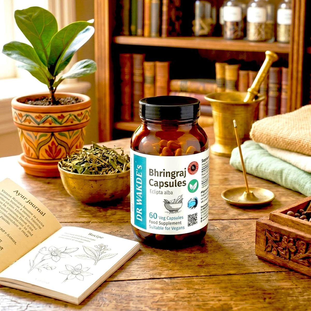DR WAKDE's Bhringraj Capsules for Hair Growth & Liver Support - görsel 9
