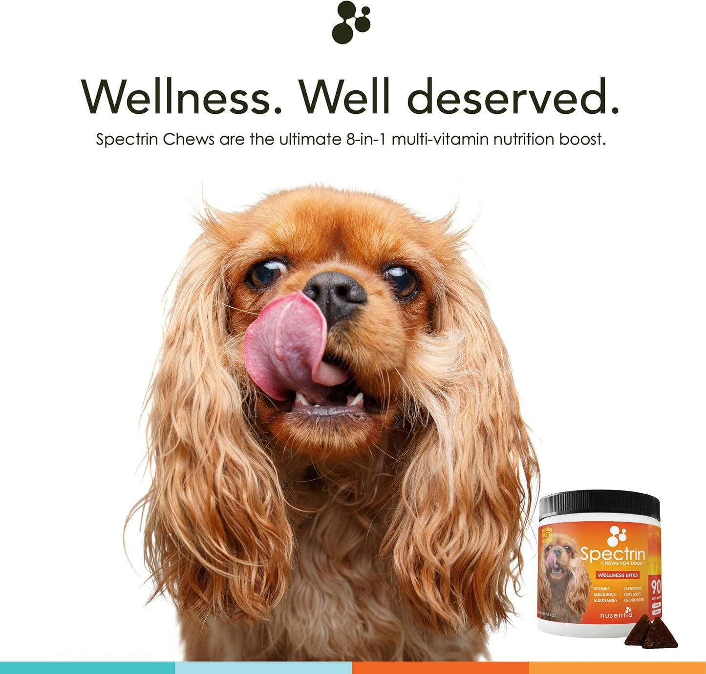 Spectrin Wellness Chews - 8-in-1 Dog Multivitamin with Glucosamine, Chondroitin & Omega-3 (90 Chews) - görsel 2