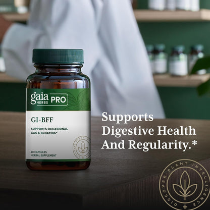 Gaia Herbs PRO GI-BFF – Digestive Health Support with Organic Fennel & Cinnamon Bark – 60 Capsules