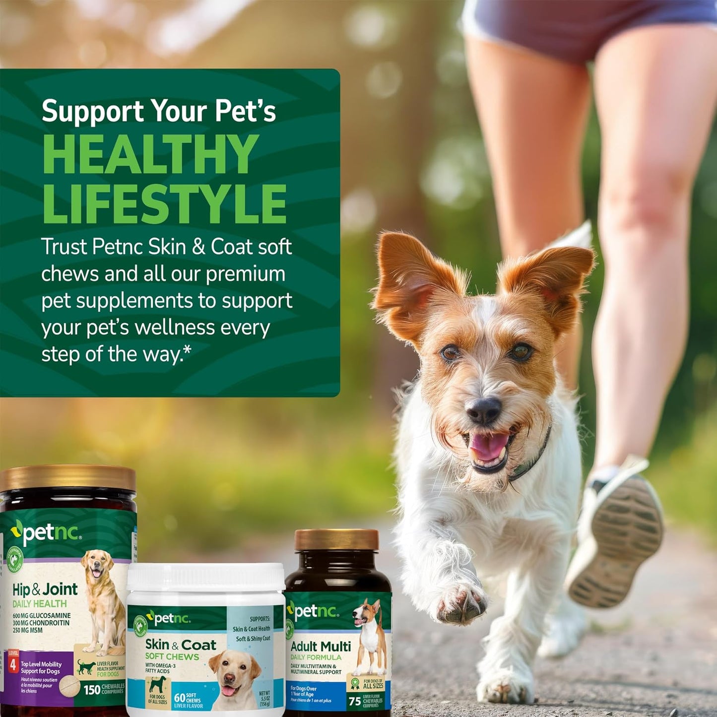 PetNC Natural Care Dog Skin and Coat Supplement, Omega-3 EPA & DHA, 60 Chewables - görsel 7