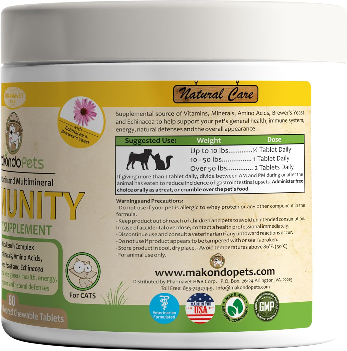 Makondo Pets Dog Immune Support Supplement – Bacon Flavour, 60 Chewable Tablets - görsel 9