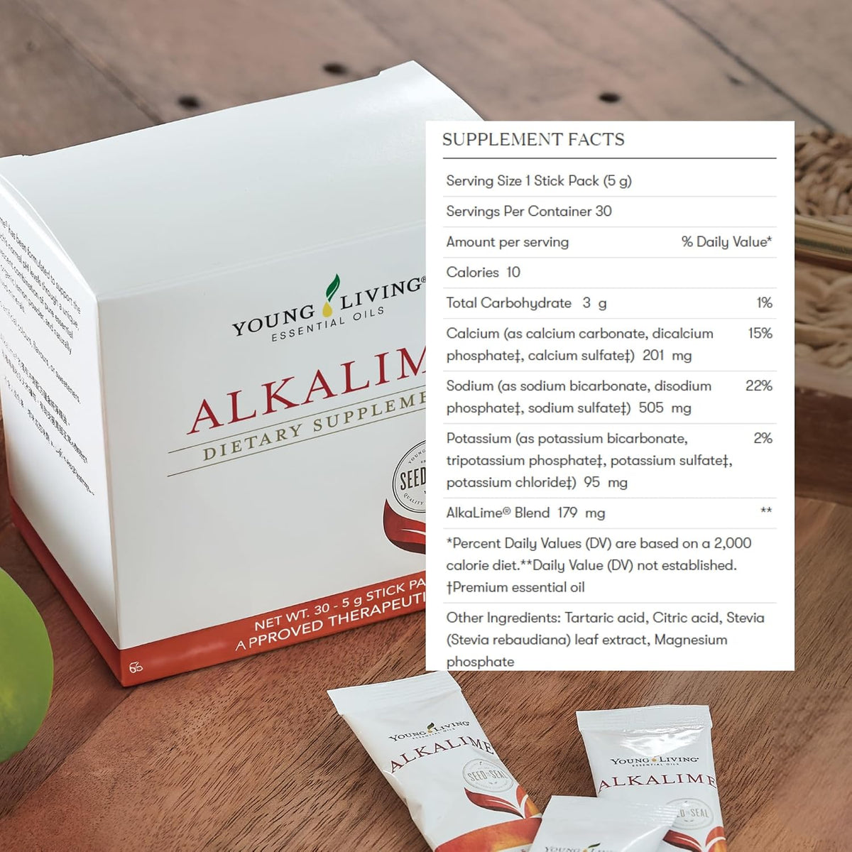 Young Living AlkaLime Stick Packs | 30 Sachets | Vitamin & Mineral Supplement | Digestive Wellness | Gentle on the Stomach | Infused with Calcium, Potassium, & Sodium - görsel 6