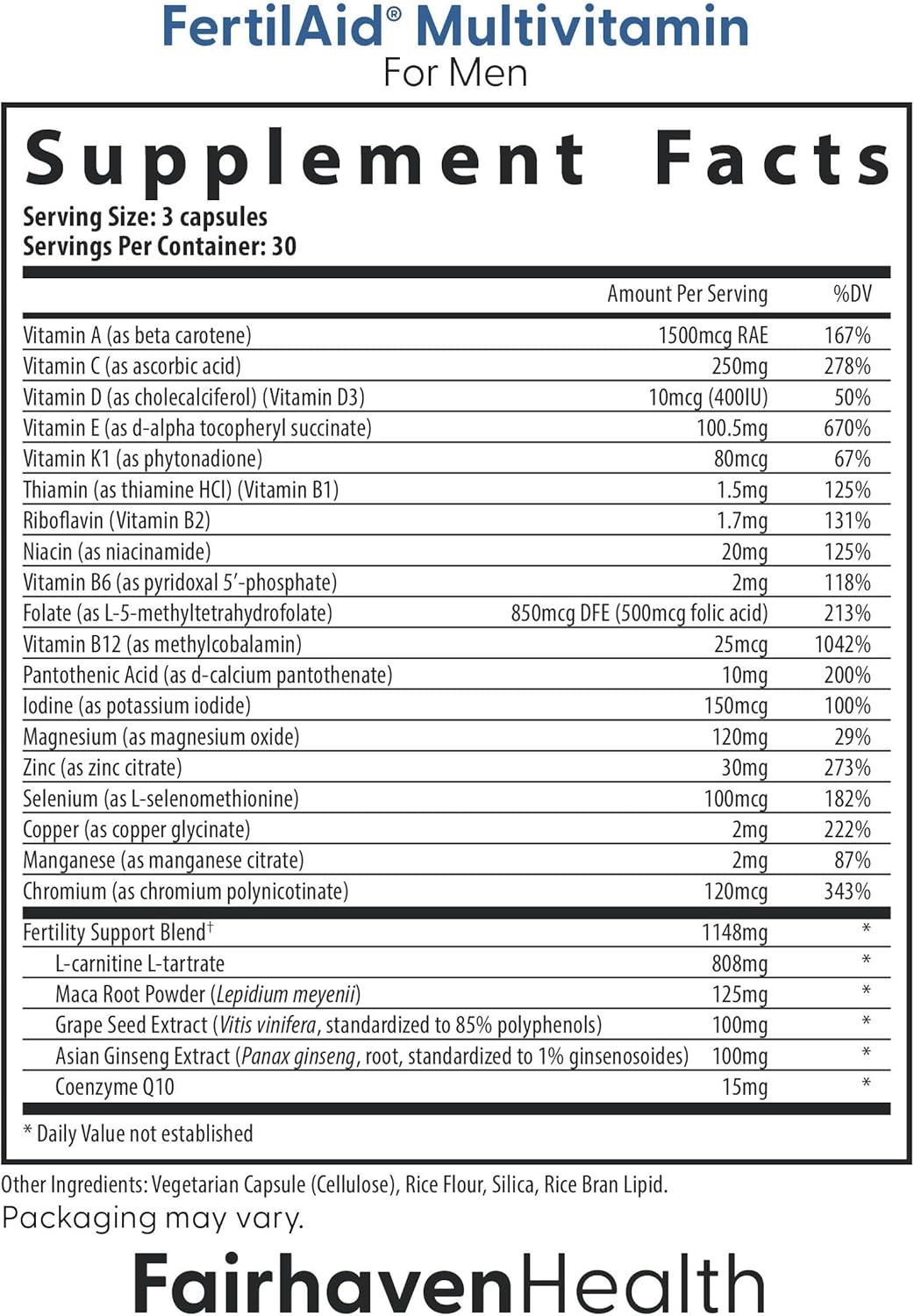 Fairhaven Health FertilAid for Men, MotilityBoost, and CountBoost Combo - görsel 2
