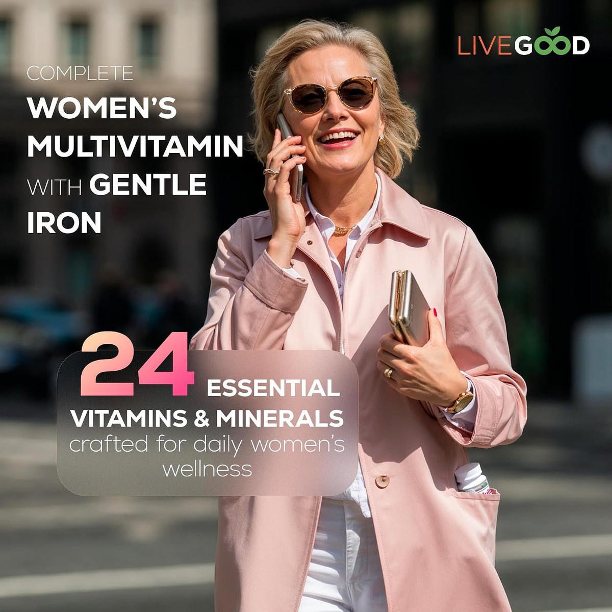 LIVEGOOD Bio-Active Complete Multivitamin for Women with Iron - 60 Capsules - görsel 2