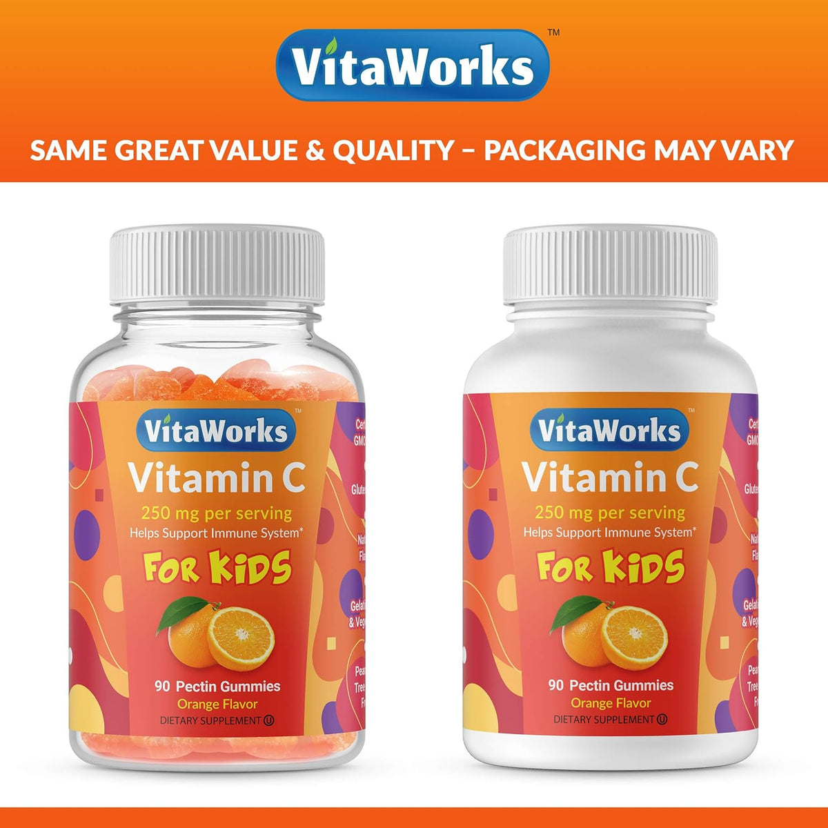 Doctors Finest Vitamin C Gummies for Children - 250 mg, 90 Jellies - Vegan, Gluten-free, Orange Flavour - görsel 4