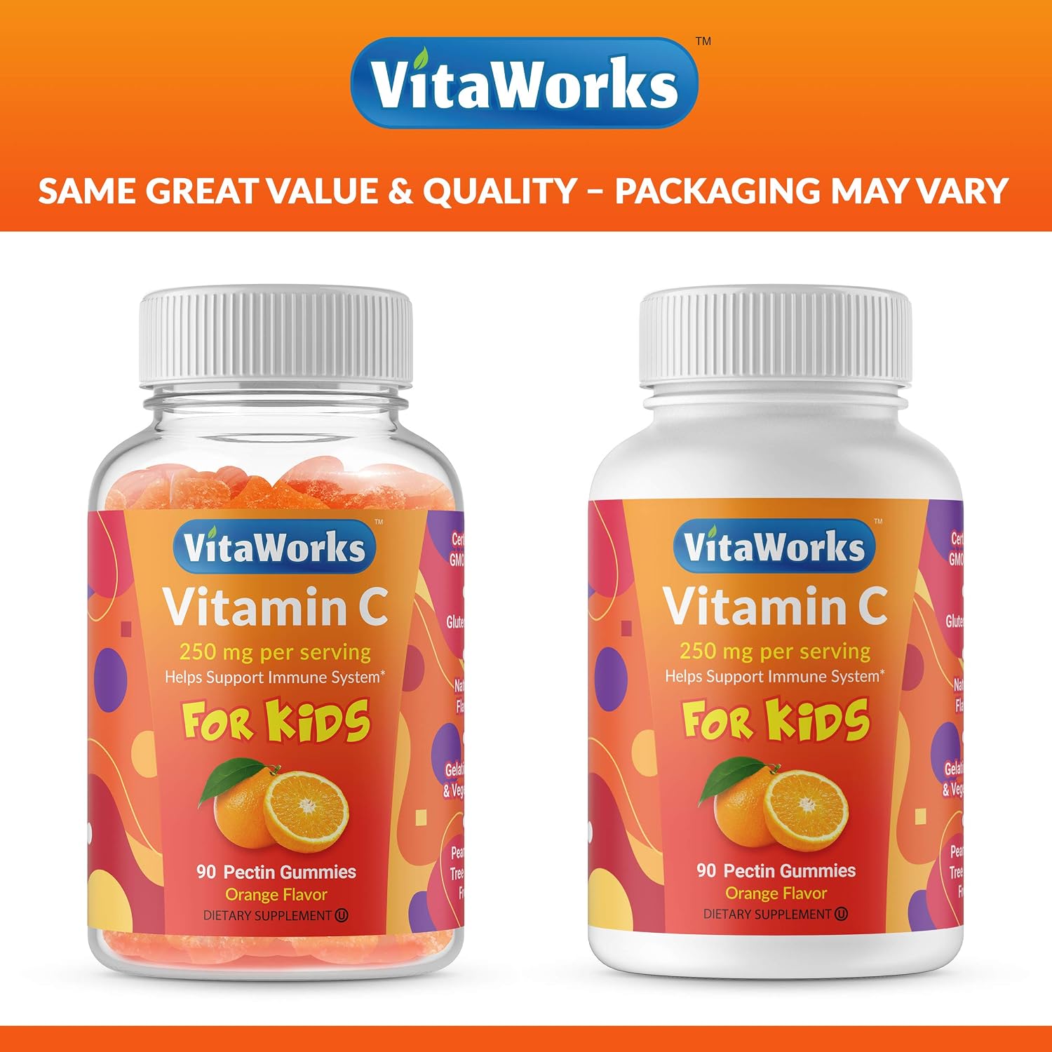 Doctors Finest Vitamin C Gummies for Children - 250 mg, 90 Jellies - Vegan, Gluten-free, Orange Flavour - görsel 4