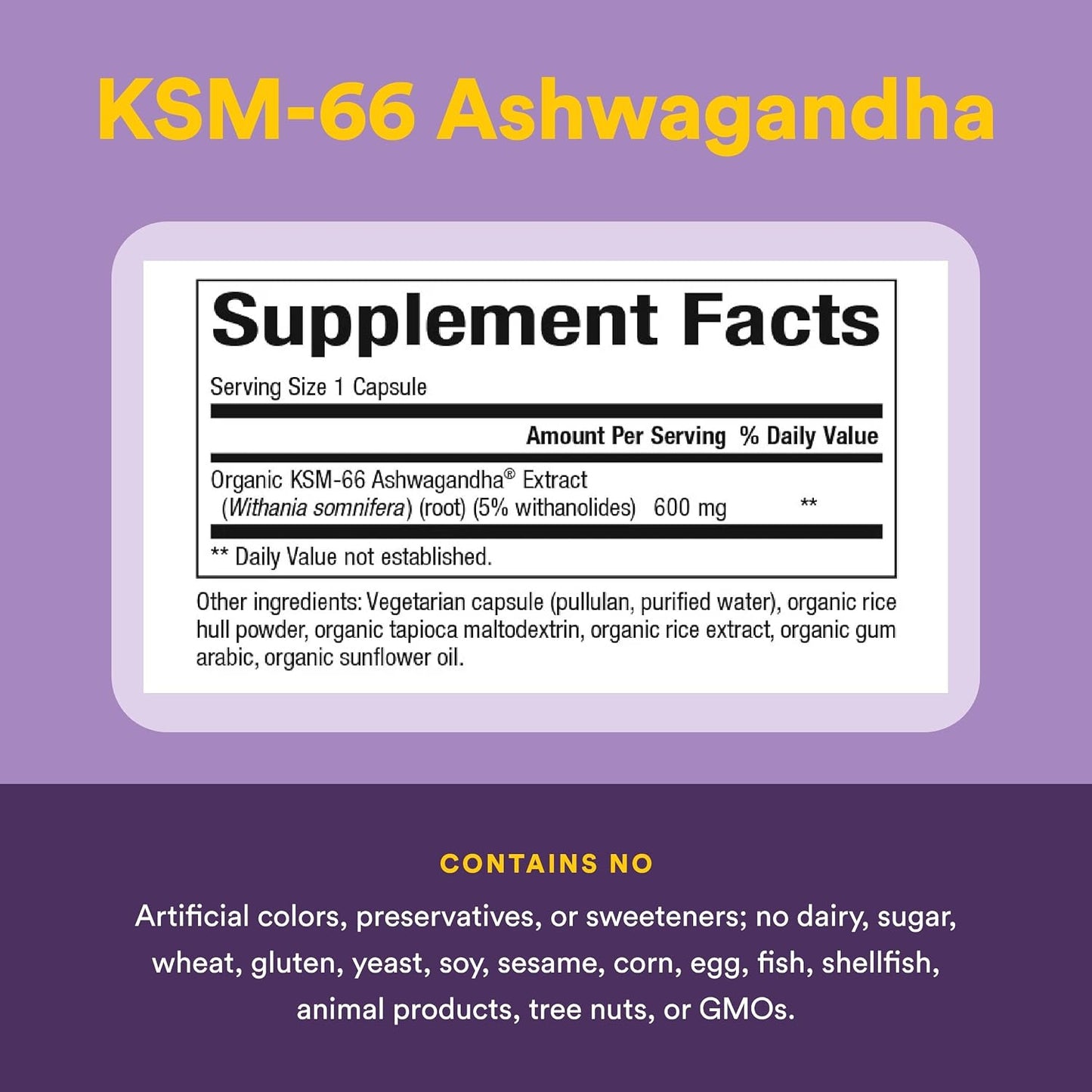 Stress-Relax KSM-66 Ashwagandha 600 mg - 60 Vegan Capsules - görsel 4