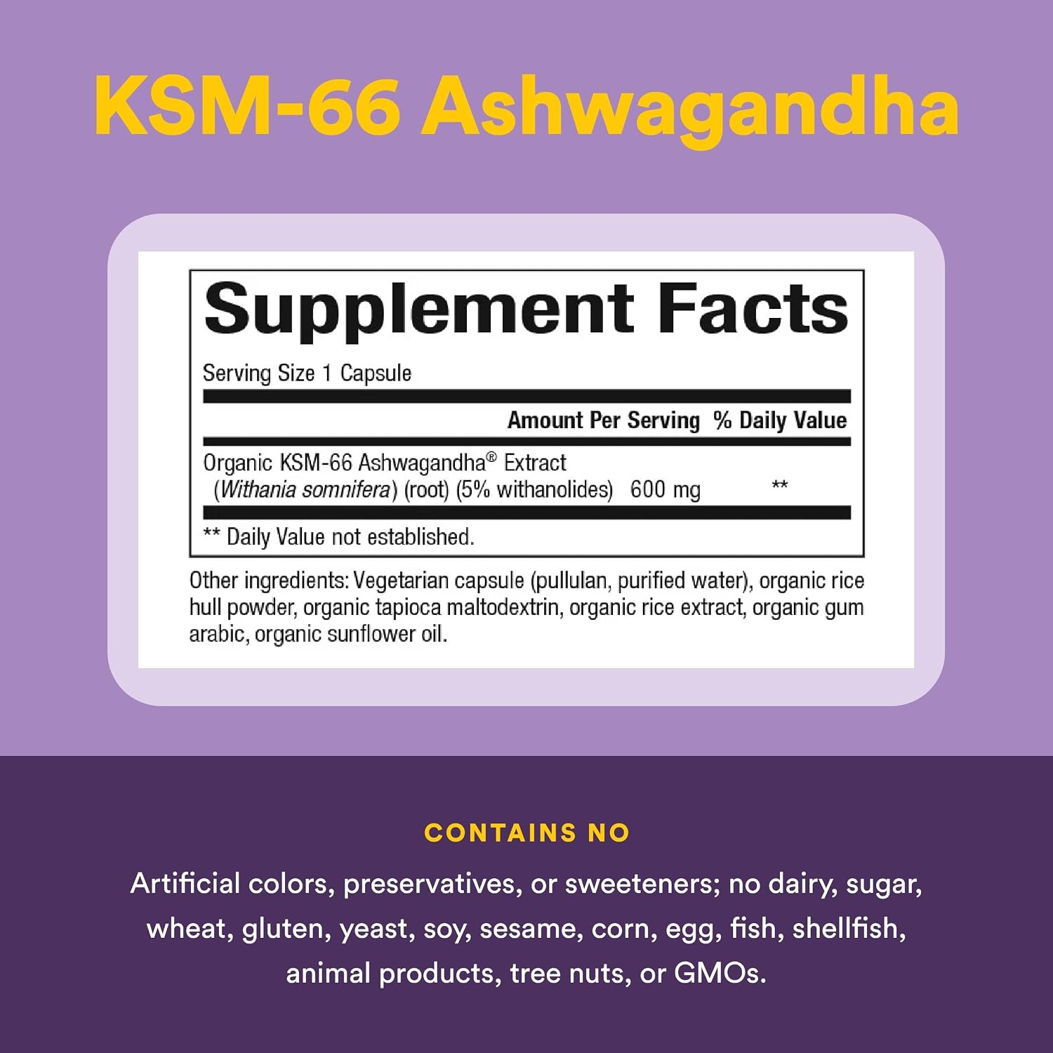 Stress-Relax KSM-66 Ashwagandha 600 mg - 60 Vegan Capsules - görsel 4