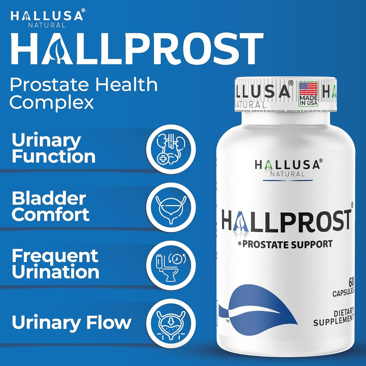 Hallusa Natural Hallprost – Prostate & Urinary Support Supplement (60 Capsules) - görsel 7