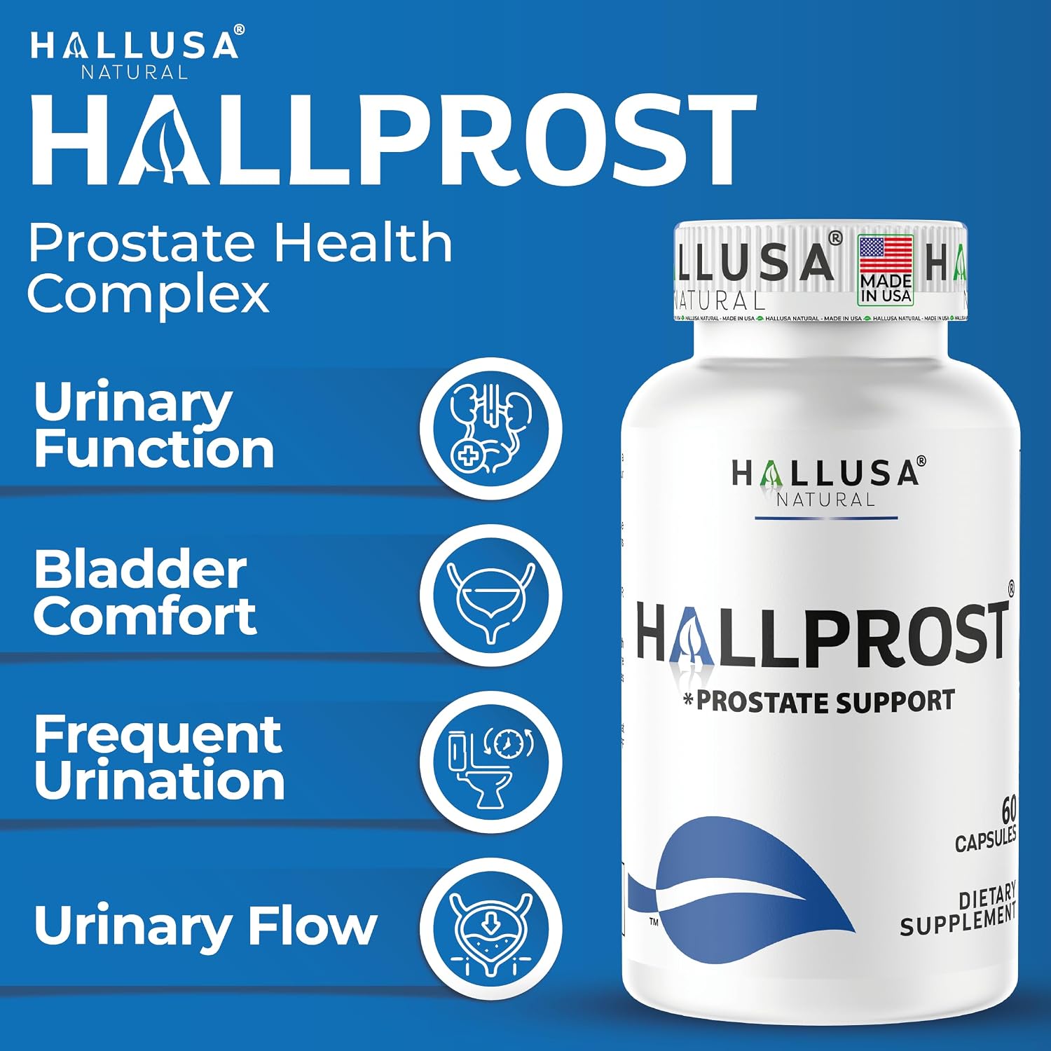 Hallusa Natural Hallprost – Prostate & Urinary Support Supplement (60 Capsules) - görsel 7