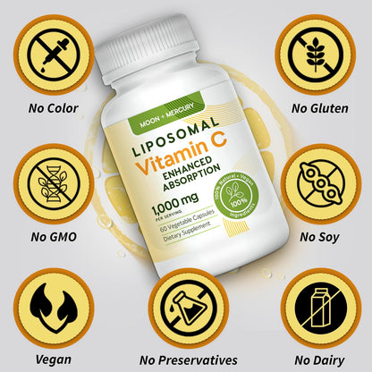 Liposomal Vitamin C 1000mg - 60 Capsules by Moon + Mercury