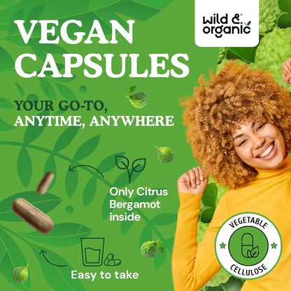 Wild & Organic Citrus Bergamot Capsules - Antioxidant & Overall Wellness Support - 60 Capsules
