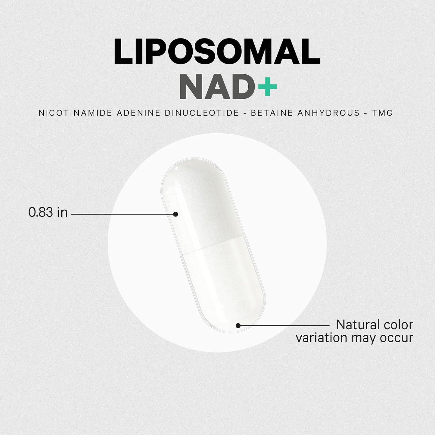 Codeage Liposomal NAD+ Supplement - 500 mg NAD+ with Betaine Anhydrous - 60 Capsules - görsel 8