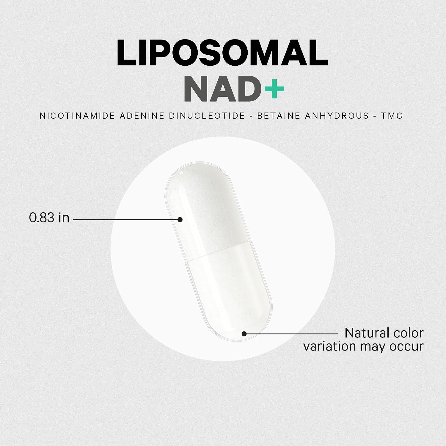 Codeage Liposomal NAD+ Supplement - 500 mg NAD+ with Betaine Anhydrous - 60 Capsules - görsel 8