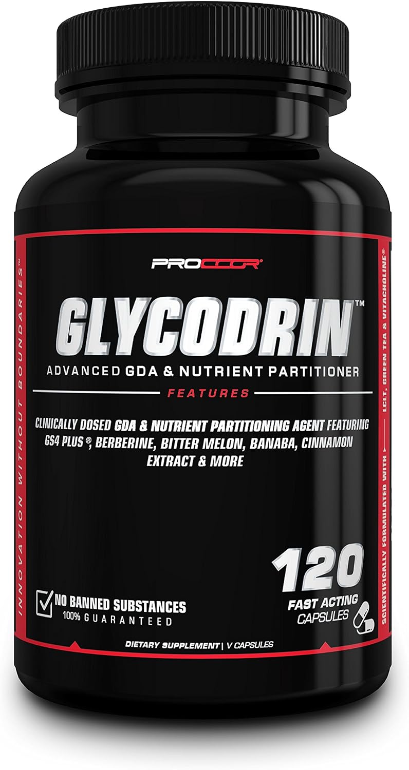 PROCCOR GLYCODRIN - GDA with Berberine, Cinnamon, Banaba, Bittermelon, Panax Ginseng, GS4 Plus and More; 120 Vegan Capsules (60 Servings) - görsel 1