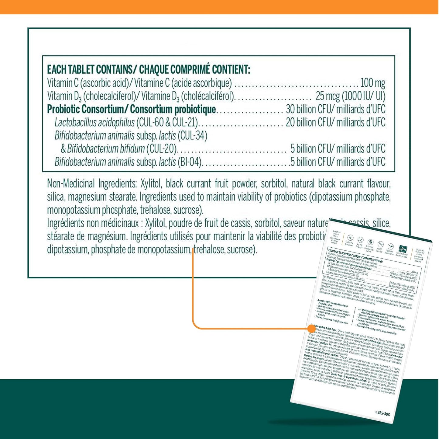 Genestra Brands HMF Immune Probiotic Supplement, 30 Chewable Tablets, Blackcurrant - görsel 2