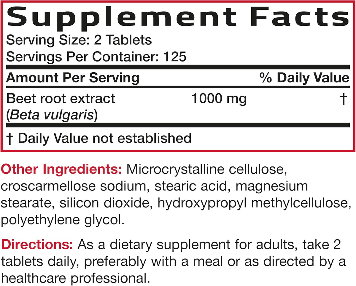 Bronson Beet Root Double Strength, Non-GM, 250 Vegetarian Tablets - görsel 6