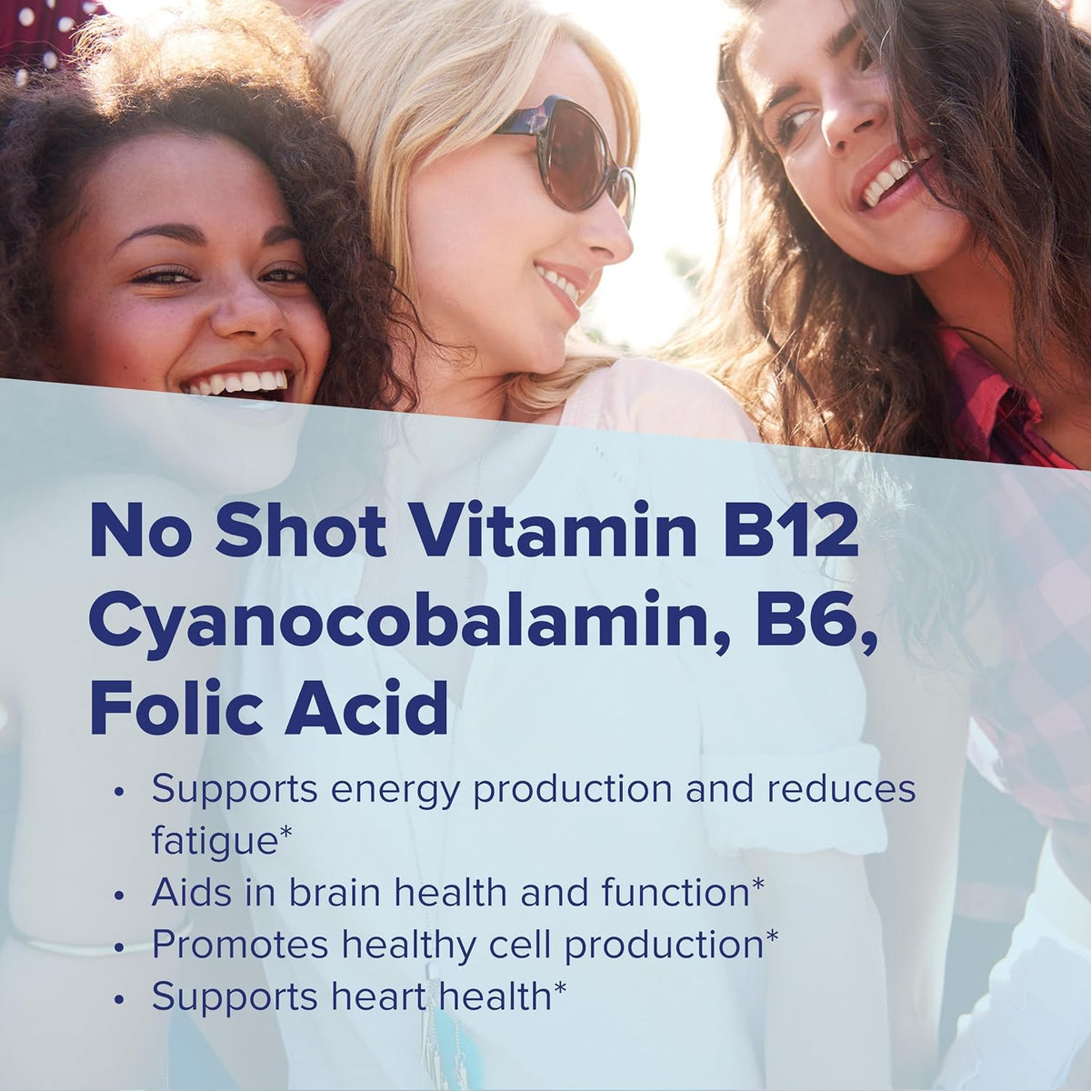 Superior Source No Shot Vitamin B-12 Cyanocobalamin 1000 mcg, B-6, Folic Acid 800 mcg – 60 Sublingual Tablets - görsel 5