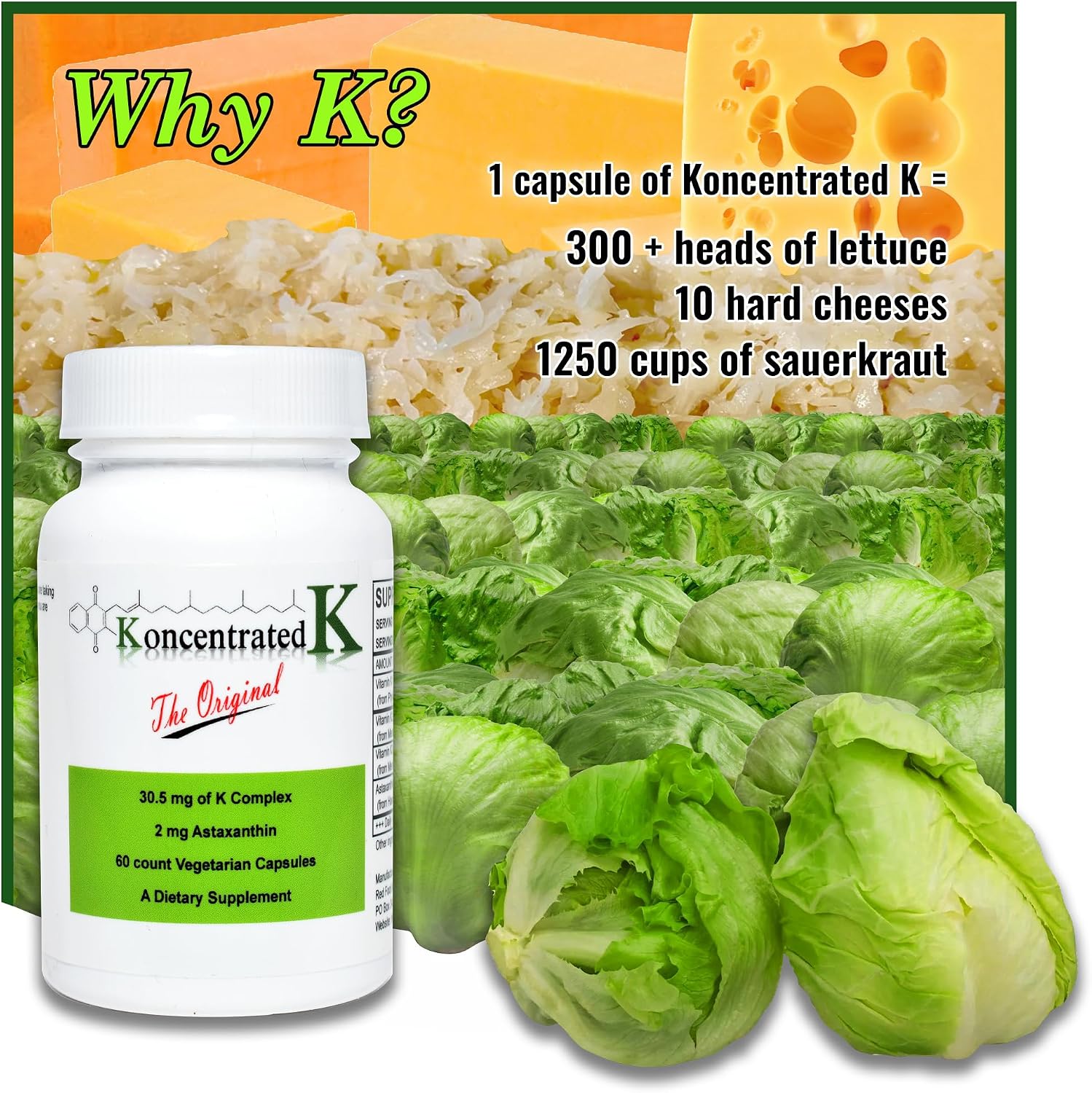 Koncentrated K - 30.5 mg Vitamin K Complex with 2 mg Astaxanthin - görsel 5