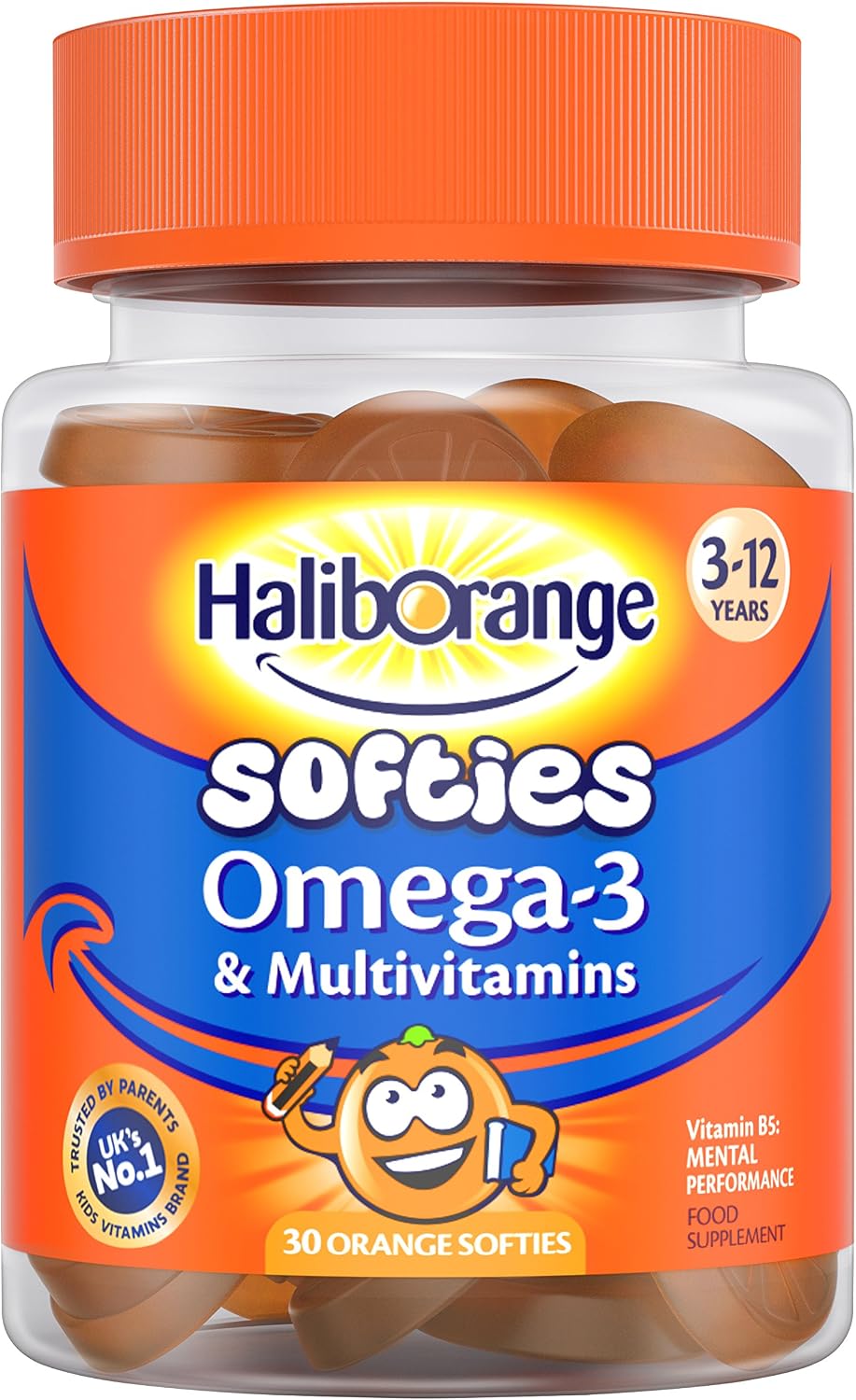 Seven Seas Haliborange Multivitamins and Omega-3 Orange Softies (30 Count) - görsel 1