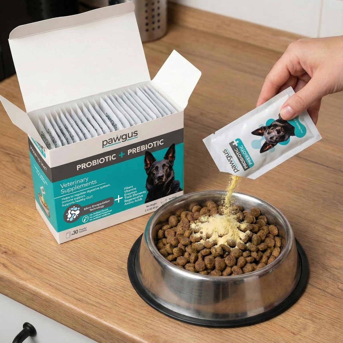 Ultimate Prebiotic and Probiotic Combo for Dogs – 30 Sachets – 7 Billion CFU - görsel 3