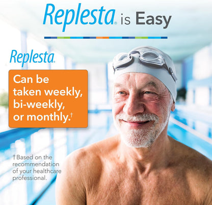Replesta 50,000 IU Vitamin D3 Cholecalciferol – Once-Weekly Chewable Wafers, Non-GMO, Natural Orange Flavour, 8 Count