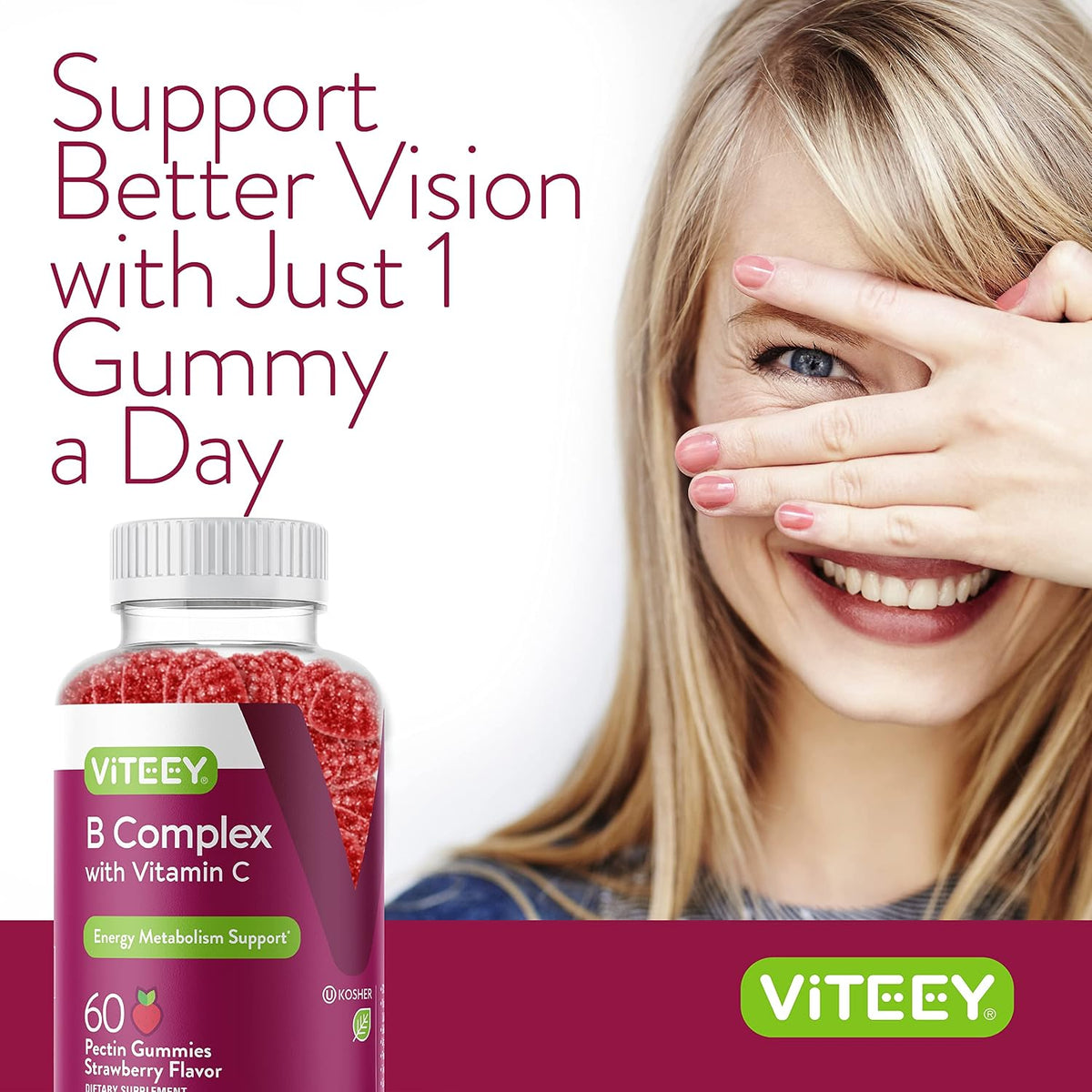 Viteey Vitamin B Complex Gummies with Vitamin C - 120 Gummies - görsel 6