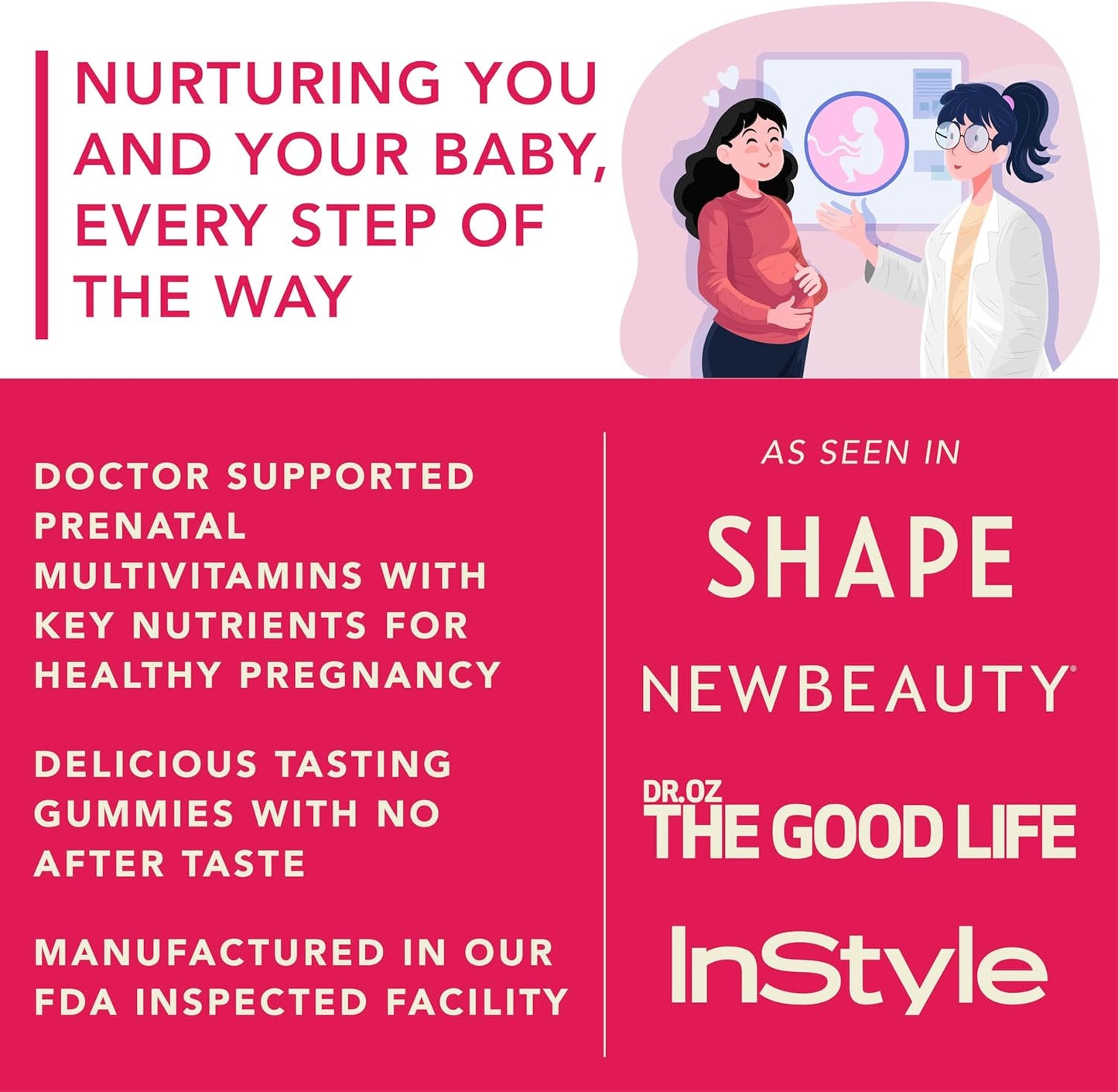PLANT.O NUTRITION Prenatal Gummies for Women with DHA, Folate, Vitamin B C D – Delicious Multivitamin Blend for Foetal and Neural Support, Bones, Energy & Immunity During Pregnancy - görsel 7