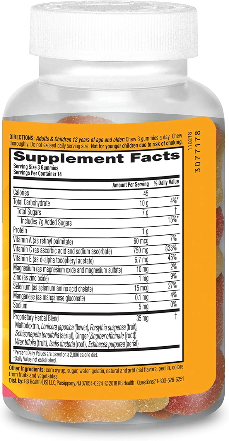 Airborne Immune Support Gummies, Assorted Fruit Flavour, 42 Ct - görsel 7
