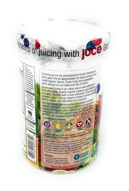 Terra Kai Organics Juce Super Fruit and Veggie Blend Drink, 346 g - Garden Berry