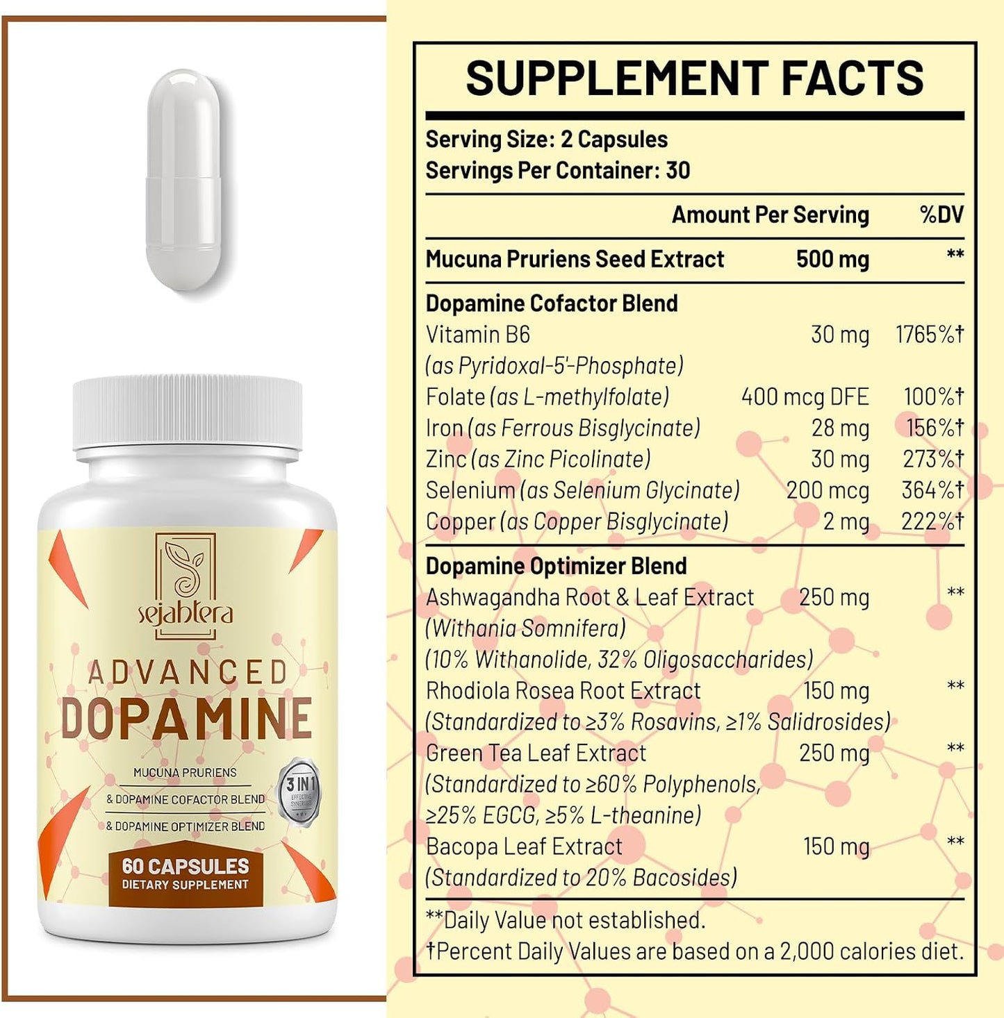 Dopamine Supplement - 60 Capsules - görsel 2