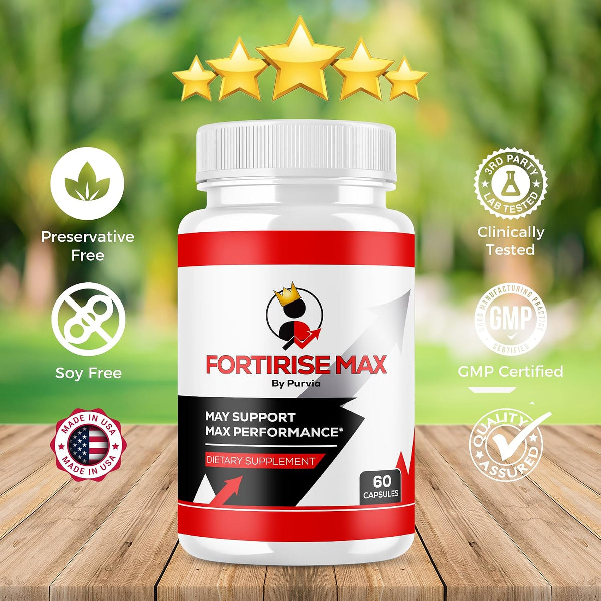 Fortirise Max - Maximum Strength Overall Wellbeing Support Supplement (60 Capsules) - görsel 5