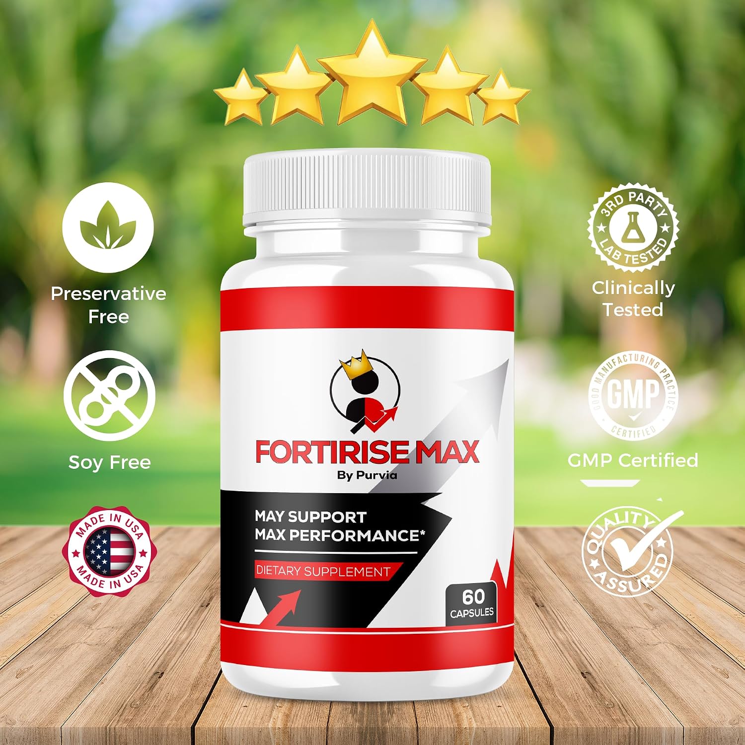 Fortirise Max - Maximum Strength Overall Wellbeing Support Supplement (60 Capsules) - görsel 5
