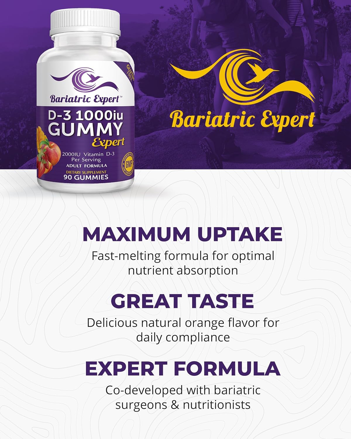 Bariatric Expert D3 Vitamin – Fast-Melting Dietary Supplement for Adults Post Bariatric Surgery, 90 Chewable Tablets - görsel 5