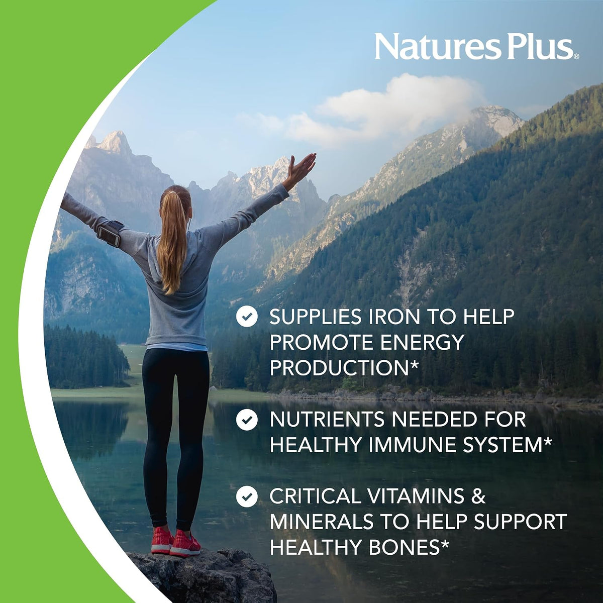 Nature's Plus Source of Life Women - Whole Food Multivitamin with Iron & Lutein - 60 Tablets - görsel 4