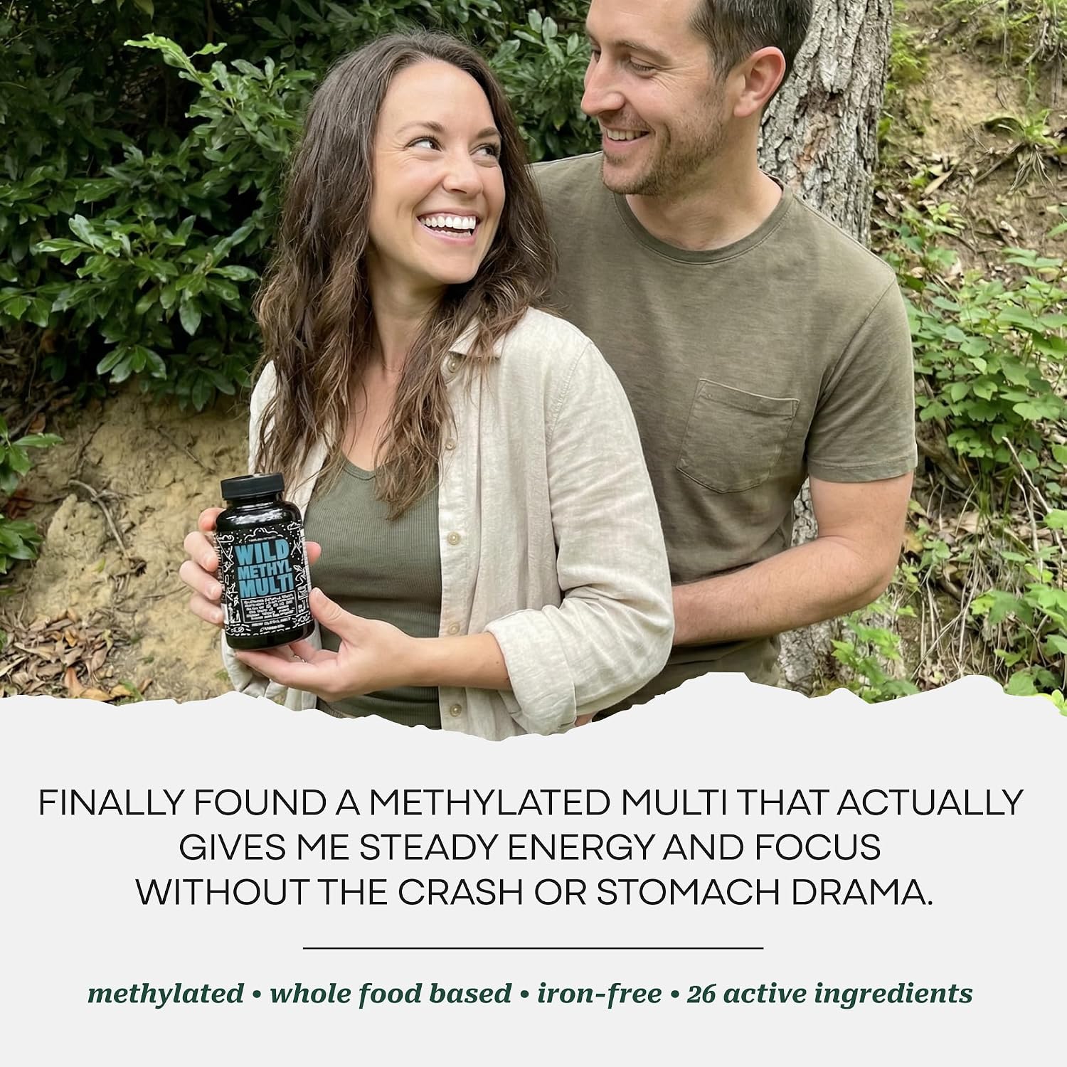 Wild Methylated Multivitamin for Women & Men – Daily Multi Vitamin with Methylated B12, Folate, CoQ10 & More (60 Capsules) - görsel 6