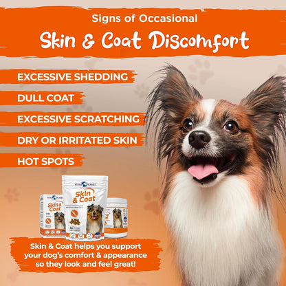 Vital Planet Skin & Coat Supplement for Dogs with Omega-3, Choline & Inositol - 60 Chewable Tablets – Image 6