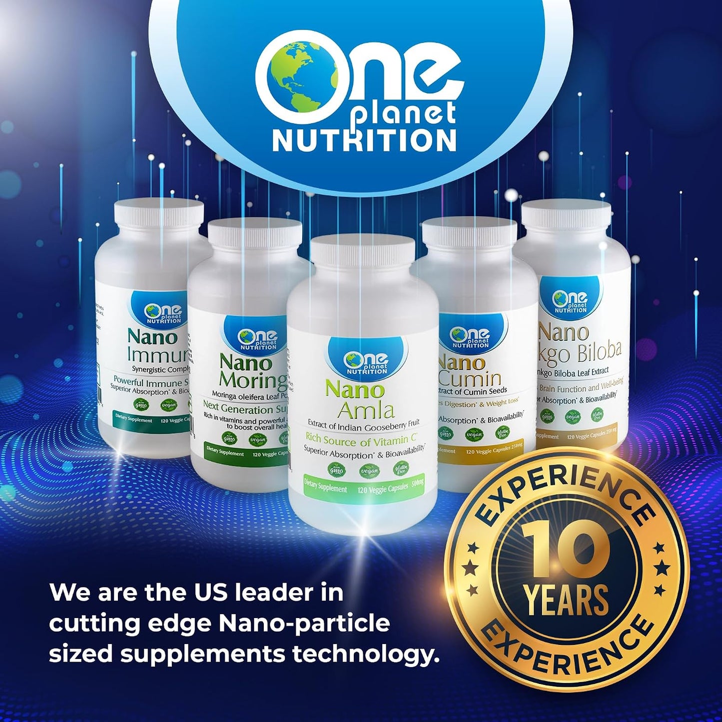 One Planet Nutrition Nano Amla 500 mg Vegetable Capsules – Amla Fruit Extract for Immune Function and Collagen Formation, 120 Servings - görsel 4