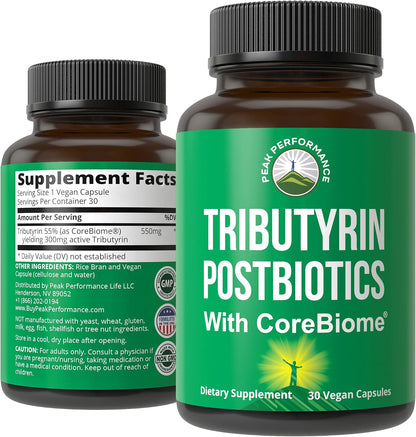CoreBiome Tributyrin Postbiotic Supplement – Clinically Tested for Gut Health