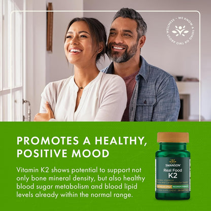 Swanson High Potency Vitamin K2 (MK-7) 200 mcg, 60 Softgels