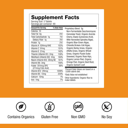 Dr. Schulze's SuperFood 100 - Everyday Superfood Supplement - 270 Tablets