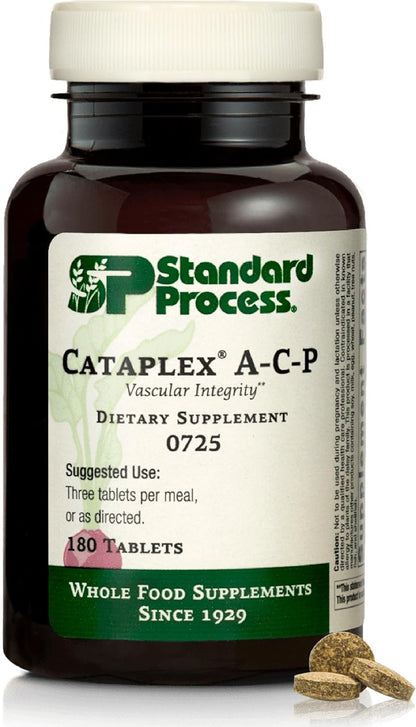 Standard Process Cataplex A-C-P - Whole Food Supplement with Vitamins A and C - Supports Immune Function and Dental Health - Dairy-Free and Soya-Free - 180 Tablets (60 Servings)